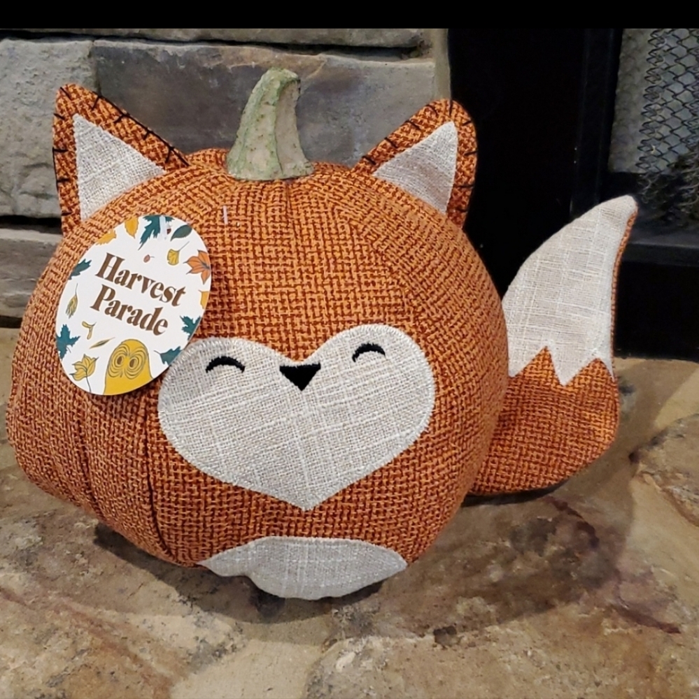 Woodland Fox Pumpkin Decor-NWT